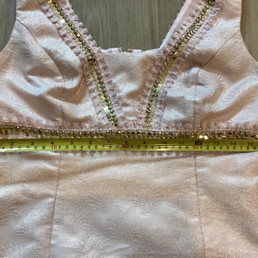 NEW LILLY PULITZER BLUSH PINK BEADS EMBELLISHED SPARKLY DRESS SZ 6 - Picture 14 of 16